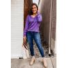 imageArachampCloz Womens Soft V Neck Long Sleeve Fall Casual Regular Fit Sweater TopsPurple