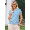 imageArachampCloz Womens Wool Blend Cap Sleeves Business Casual Summer Tops Sweater Vest Polo Shirts 2026Light Blue