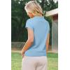 imageArachampCloz Womens Wool Blend Cap Sleeves Business Casual Summer Tops Sweater Vest Polo Shirts 2026Light Blue