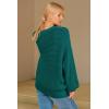 imageArachampCloz Womens Wool Blend Crewneck Fall Trendy Oversized Waffle Sweaters 2025Dark Green