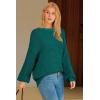 imageArachampCloz Womens Wool Blend Crewneck Fall Trendy Oversized Waffle Sweaters 2025Dark Green