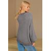 imageArachampCloz Womens Wool Blend Crewneck Fall Trendy Oversized Waffle Sweaters 2025Gray