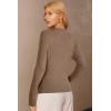 imageArachampCloz Womens Wool Blend Fall Seamless Rip Resistant Warm Layered Tops Business Casual SweatersAcoffee