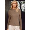 imageArachampCloz Womens Wool Blend Fall Seamless Rip Resistant Warm Layered Tops Business Casual SweatersAcoffee