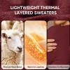 imageArachampCloz Womens Wool Blend Fall Seamless Rip Resistant Warm Layered Tops Business Casual SweatersAdark Red