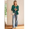 imageArachampCloz Womens Wool Blend Lightweight Spring Business Casual Cardigan Sweaters TopsDark Green