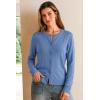 imageArachampCloz Womens Wool Blend Lightweight Spring Business Casual Cardigan Sweaters TopsLake Blue