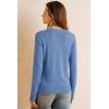 imageArachampCloz Womens Wool Blend Lightweight Spring Business Casual Cardigan Sweaters TopsLake Blue