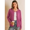 imageArachampCloz Womens Wool Blend Lightweight Spring Business Casual Cardigan Sweaters TopsRose Red