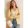 imageArachampCloz Womens Wool Blend Lightweight Spring Business Casual Cardigan Sweaters TopsYellow