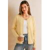 imageArachampCloz Womens Wool Blend Lightweight Spring Business Casual Cardigan Sweaters TopsYellow