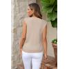 imageArachampCloz Womens Wool Blend Mock Neck Sweaters Vest Business Casual Lightweight Trendy Tops Summer Outfits 2026Apricot5046