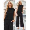 imageArachampCloz Womens Wool Blend Mock Neck Sweaters Vest Business Casual Lightweight Trendy Tops Summer Outfits 2026Black