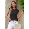 imageArachampCloz Womens Wool Blend Mock Neck Sweaters Vest Business Casual Lightweight Trendy Tops Summer Outfits 2026Black5046