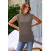 imageArachampCloz Womens Wool Blend Mock Neck Sweaters Vest Business Casual Lightweight Trendy Tops Summer Outfits 2026Coffee