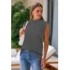 imageArachampCloz Womens Wool Blend Mock Neck Sweaters Vest Business Casual Lightweight Trendy Tops Summer Outfits 2026Dark Grey