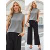 imageArachampCloz Womens Wool Blend Mock Neck Sweaters Vest Business Casual Lightweight Trendy Tops Summer Outfits 2026Gray