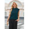 imageArachampCloz Womens Wool Blend Mock Neck Sweaters Vest Business Casual Lightweight Trendy Tops Summer Outfits 2026Green