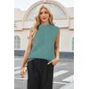 imageArachampCloz Womens Wool Blend Mock Neck Sweaters Vest Business Casual Lightweight Trendy Tops Summer Outfits 2026Lake Blue
