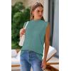 imageArachampCloz Womens Wool Blend Mock Neck Sweaters Vest Business Casual Lightweight Trendy Tops Summer Outfits 2026Lake Blue