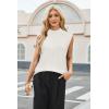 imageArachampCloz Womens Wool Blend Mock Neck Sweaters Vest Business Casual Lightweight Trendy Tops Summer Outfits 2026Offwhite