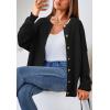 imageArachampCloz Womens Wool Blend Oversized Cardigan Sweaters Button Down Casual ClothingBlack