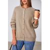 imageArachampCloz Womens Wool Blend Oversized Cardigan Sweaters Button Down Casual ClothingDark Apricot