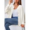 imageArachampCloz Womens Wool Blend Oversized Cardigan Sweaters Button Down Casual ClothingOffwhite