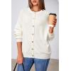 imageArachampCloz Womens Wool Blend Oversized Cardigan Sweaters Button Down Casual ClothingOffwhite