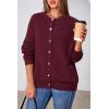 imageArachampCloz Womens Wool Blend Oversized Cardigan Sweaters Button Down Casual ClothingWine