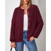 imageArachampCloz Womens Wool Blend Oversized Cardigan Sweaters Button Down Casual ClothingWine