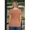 imageArachampCloz Womens Wool Blend Short Sleeve Sweater V Neck Lightweight Business Casual Outfits Spring Tops 2026Camel