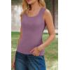 imageArachampCloz Womens Wool Blend Square Neck Spring Summer Basic Slim Fitted Tank Tops 2026Dusty Rose