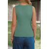 imageArachampCloz Womens Wool Blend Square Neck Spring Summer Basic Slim Fitted Tank Tops 2026Sage Green