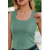 imageArachampCloz Womens Wool Blend Square Neck Spring Summer Basic Slim Fitted Tank Tops 2026Sage Green