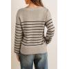 imageArachampCloz Womens Wool Blend Striped Boat Neck Fall Dressy Casual Sweater Tops 2025Khaki and Black