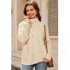imageArachampCloz Womens Wool Blend Turtleneck Fall Winter Casual Ribbed Oversized Sweater Tops 2025Apricot