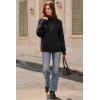 imageArachampCloz Womens Wool Blend Turtleneck Fall Winter Casual Ribbed Oversized Sweater Tops 2025Black