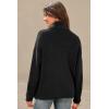 imageArachampCloz Womens Wool Blend Turtleneck Fall Winter Casual Ribbed Oversized Sweater Tops 2025Black