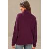imageArachampCloz Womens Wool Blend Turtleneck Fall Winter Casual Ribbed Oversized Sweater Tops 2025Dark Red