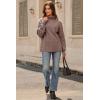 imageArachampCloz Womens Wool Blend Turtleneck Fall Winter Casual Ribbed Oversized Sweater Tops 2025Khaki