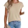 imageArachampCloz Womens Cashmere Blend Cap Sleeve Hollow Out Smart Casual Sweater Vests Tank Summer Tops 2026Khaki