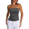 imageArachampCloz Womens Silk Blend Non See Through Non Slip Summer Spring Casual Tube Top 2026Dark Gray