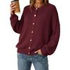 imageArachampCloz Womens Wool Blend Oversized Cardigan Sweaters Button Down Casual ClothingWine