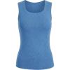 imageArachampCloz Womens Wool Blend Square Neck Spring Summer Basic Slim Fitted Tank Tops 2026Lake Blue