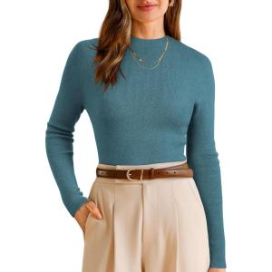 imageArachampCloz Womens Wool Blend Fall Seamless Rip Resistant Warm Layered Tops Business Casual SweatersAblue