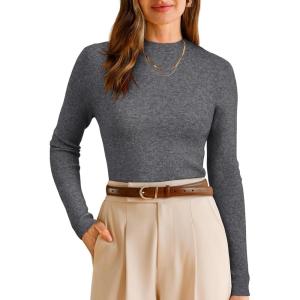imageArachampCloz Womens Wool Blend Fall Seamless Rip Resistant Warm Layered Tops Business Casual SweatersAgray