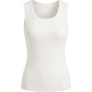 imageArachampCloz Womens Wool Blend Square Neck Spring Summer Basic Slim Fitted Tank Tops 2026Offwhite