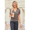 imageArachampCloz Womens Wool Blend Short Sleeve Lightweight Cardigan Business Casual Summer Sweaters TopsCoffee