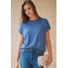 imageArachampCloz Womens Wool Blend Short Sleeve Oversized Sweater Business Casual Tops Summer 2026Lake Blue